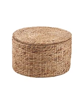 Southern Enterprises Hermia Round Water Hyacinth Storage Tables 2 Piece Set