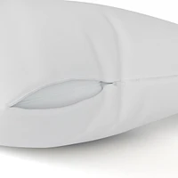 The Grand Poly-Cotton Zippered Pillow Protector - 200 Thread Count - Protects Against Dust, Dirt, and Debris - Queen Size