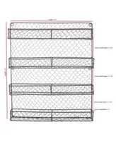 Design Imports Vintage-like 4 Tier Chicken Wire Spice Rack