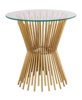 Tov Furniture Grace Glass Side Table - Gold