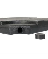Sunnydaze Decor 4-Piece Cantilever Umbrella Base Plates Set -For Cross-Style Bases - Fill with Sand or Water - Black