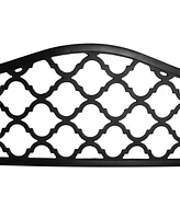 Decorative Lattice 2-Person Cast Iron Garden Bench - 615-Pound Weight Capacity - Black