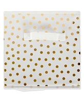 Design Imports Non-woven Polyester Cube Small Dots Square Set of 4