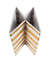 Design Imports Non-woven Polyester Cube Stripe Square Set of 4