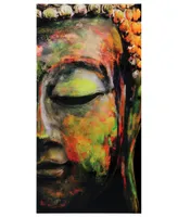 Empire Art Direct Buddha Frameless Free Floating Tempered Art Glass Wall Art by Ead Art Coop, 72" x 36" x 0.2"