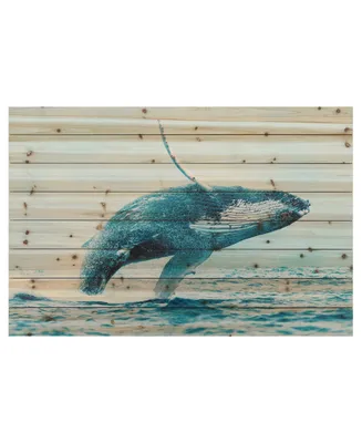Empire Art Direct Whale Arte de Legno Digital Print on Solid Wood Wall Art, 30" x 45" x 1.5"