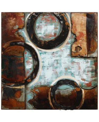 Empire Art Direct Revolutions 2 Mixed Media Iron Hand Painted Dimensional Wall Art, 32" x 32" x 2"