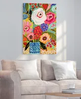 Empire Art Direct Fresh Flowers in Vase I Frameless Free Floating Tempered Art Glass Wall Art by Ead Art Coop, 48" x 32" x 0.2"