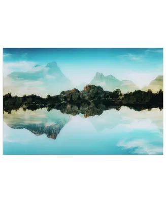Empire Art Direct Quiet Waters Frameless Free Floating Tempered Glass Panel Graphic Wall Art, 32" x 48" x 0.2"