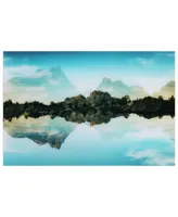 Empire Art Direct Quiet Waters Frameless Free Floating Tempered Glass Panel Graphic Wall Art, 32" x 48" x 0.2"