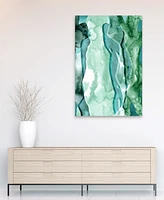 Empire Art Direct Water Women I Frameless Free Floating Tempered Art Glass Wall Art by Ead Art Coop, 48" x 32" x 0.2"
