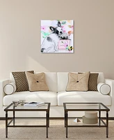 Empire Art Direct Little Frenchie Frameless Free Floating Tempered Glass Panel Dog Graphic Wall Art, 20" x 20" x 0.2"