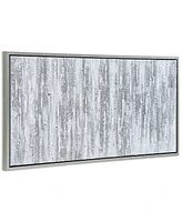 Empire Art Direct Silver Frequency Textured Metallic Hand Painted Wall Art by Martin Edwards, 24" x 48" x 1.5"