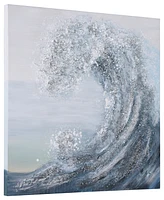 Empire Art Direct Crystal Wave Textured Metallic Hand Painted Wall Art by Martin Edwards, 36" x 36" x 1.5"