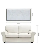 Empire Art Direct White Snow B Textured Metallic Hand Painted Wall Art by Martin Edwards, 24" x 48" x 1.5"