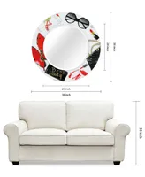 Empire Art Direct Boss Lady Round Beveled Wall Mirror on Free Floating Reverse Printed Tempered Art Glass, 36" x 36" x 0.4"