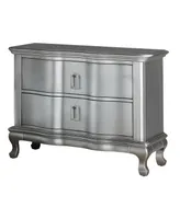 Stellina 2-Drawer Nightstand - Silver