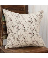 Rizzy Home Floral Polyester Filled Decorative Pillow, 20" x