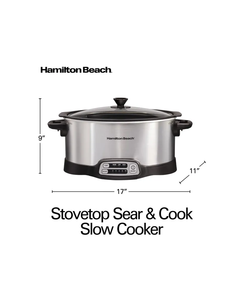 Hamilton Beach 6-Qt. Stovetop Sear and Cook Slow Cooker