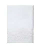 Avanti Serafina Geometric Embroidered Cotton Hand Towel, 16" x 30"