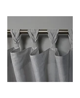 Exclusive Home Curtains Loha Linen Braided Tab Top Curtain Panel Pair