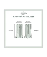 Exclusive Home Curtains Chateau Striped Grommet Top Curtain Panel Pair, 54" x 63"