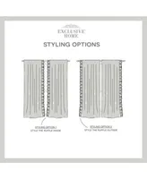 Exclusive Home Curtains Jacinta Flippable Side Ruffle Sheer Rod Pocket Curtain Panel Pair Set Of 2