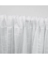 Exclusive Home Curtains Jacinta Bottom Ruffle Sheer Rod Pocket Curtain Panel Pair Set Of 2