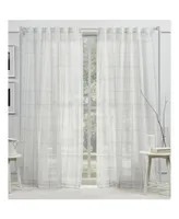 Lauren Ralph Lauren Rubin Back Tab Rod Pocket Sheer Curtain Panel, 54" x 84"