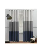 Exclusive Home Curtains Chateau Striped Grommet Top Curtain Panel Pair, 54" x 84"