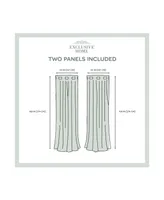 Exclusive Home Itaji Sheer Rod Pocket Top Curtain Panel Pair, 54" x 63"