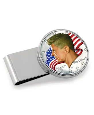 Men's American Coin Treasures Jfk Half Dollar Colorized American Flag Coin Money Clip
