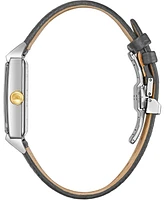 Bulova Men's Frank Sinatra My Way Gray Leather Strap Watch, 29.5 x 47mm
