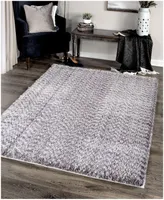 Orian Cotton Tail Solid Gray 7'10" x 10'10" Area Rug