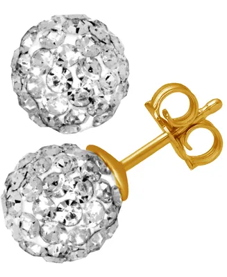 And Now This Crystal Fireball Stud Earrings Gold-Plate