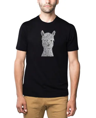 La Pop Art Men's Premium Word T-shirt - Alpaca