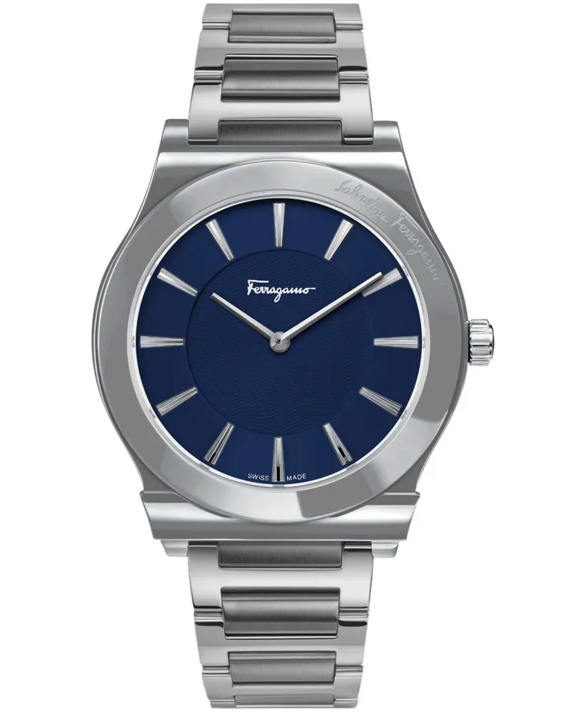 Ferragamo Men's Swiss 1898 Slim Stainless Steel Bracelet Watch 41mm