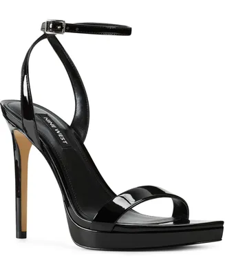 Nine West Women's Zadie Square Toe Stiletto Heel Dress Sandals