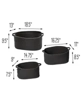 Honey Can Do Set of 3 Black Cotton Coil Baskets