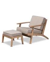 Furniture Sigrid Mid-Century Modern Armchair and Ottoman Set