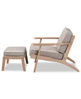 Furniture Sigrid Mid-Century Modern Armchair and Ottoman Set