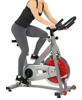 Sunny Health & Fitness Indoor Cycling Exercise Bike Workout Machine Stationary Bike with 40 Lb Flywheel and Dual Felt Resistance - Pro / Pro Ii