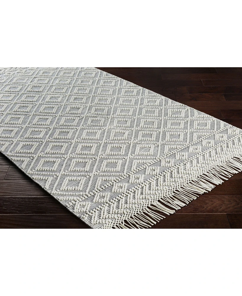 Surya Farmhouse Tassels Fts-2303 Gray 9' x 12' Area Rug
