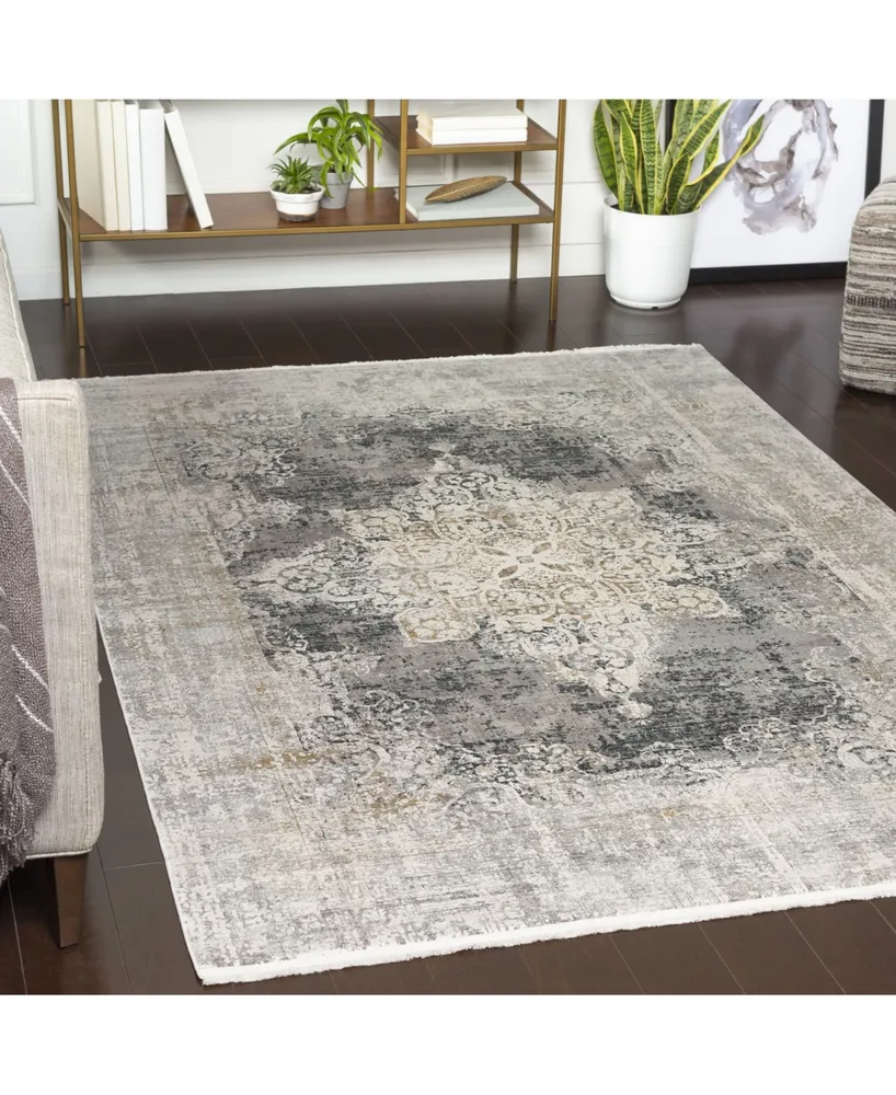 Surya Solar Sor- Charcoal 3' x 9'10" Runner Area Rug