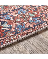 Livabliss Iris Irs-2310 Red 2'6" x 7'6" Runner Area Rug