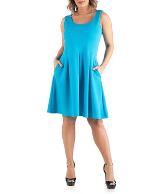 24seven Comfort Apparel Women's Plus Size Sleeveless Dress