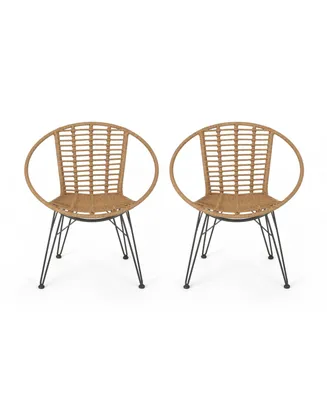 Noble House Highland Outdoor Dining Chairs, Set of 2