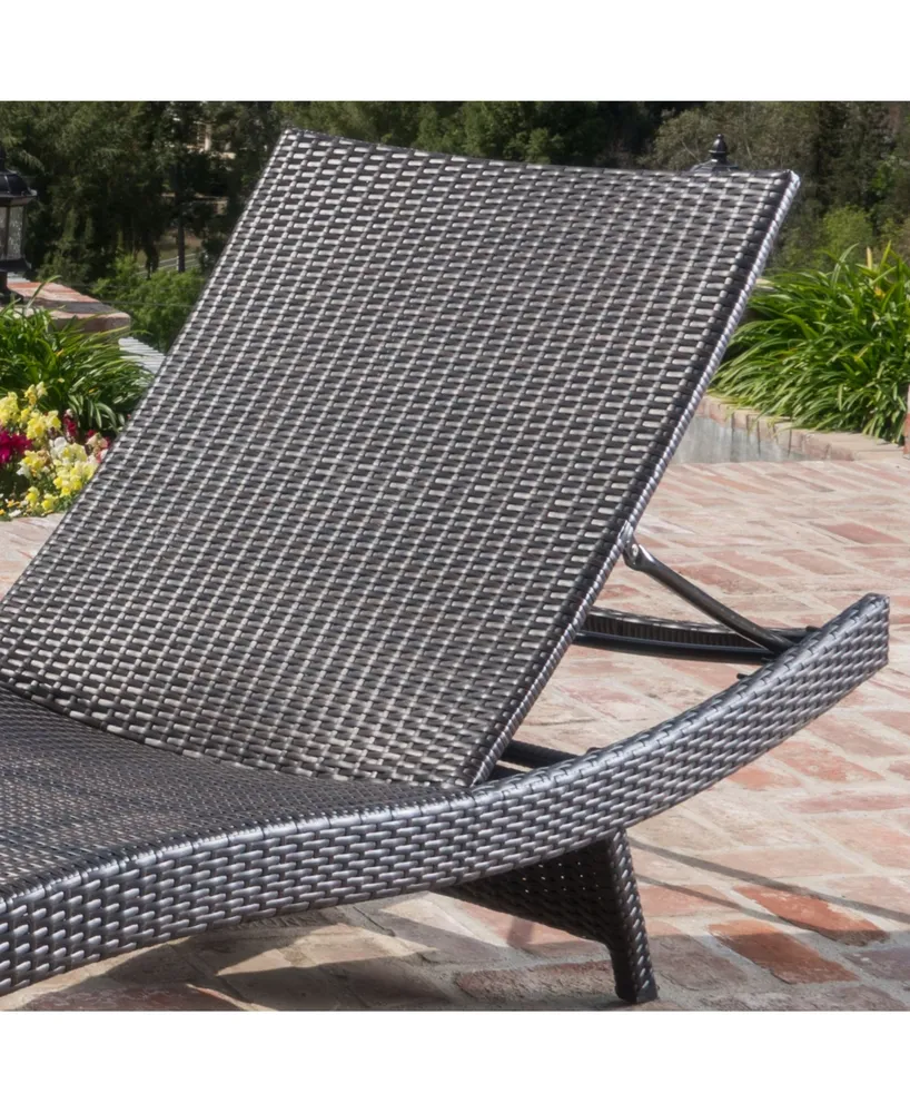 Noble House Salem Outdoor Chaise Lounge with Cushion