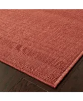 Oriental Weavers Lanai LAN05 Red 3'7" x 5'6" Outdoor Area Rug