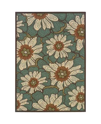 Jhb Design Negril NEG05 Blue 7'10" x 10'10" Outdoor Area Rug